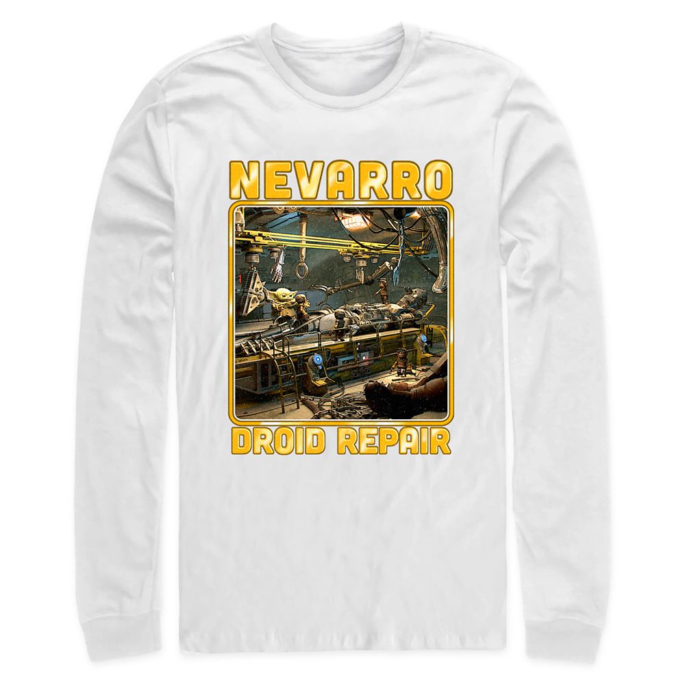 Grogu ”Nevarro Droid Repair” Long Sleeve T-Shirt for Adults – Star Wars: The Mandalorian has hit the shelves