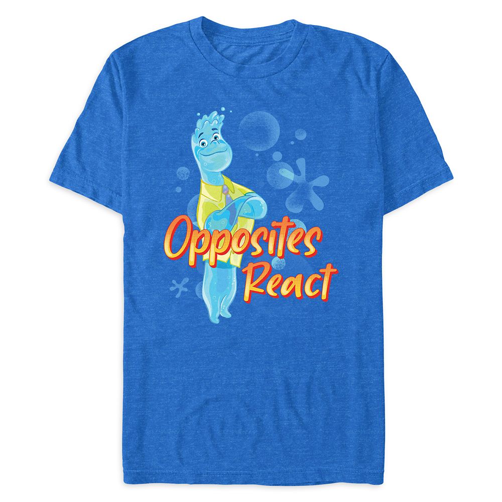 Wade Ripple  Opposites React Heather T-Shirt for Adults  Elemental Official shopDisney