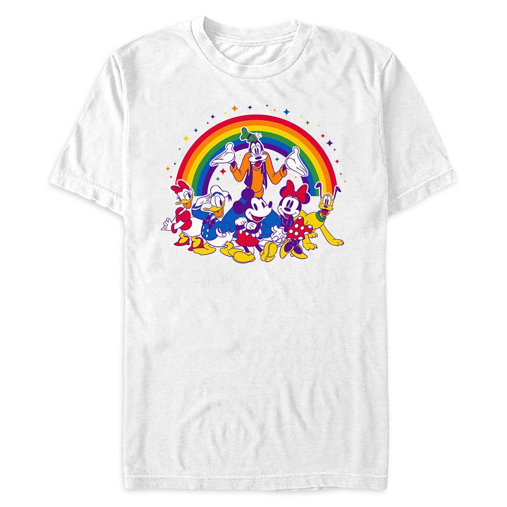 Mickey Mouse and Friends Rainbow T-Shirt for Adults  Disney Pride Collection