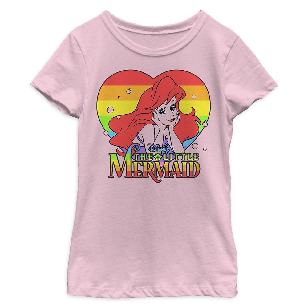 Ariel Rainbow T-Shirt for Kids – The Little Mermaid – Disney Pride Collection has hit the shelves
