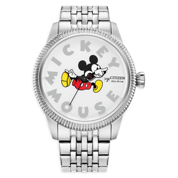 Mickey Mouse Stainless Steel Eco-Drive Watch for Men by Citizen