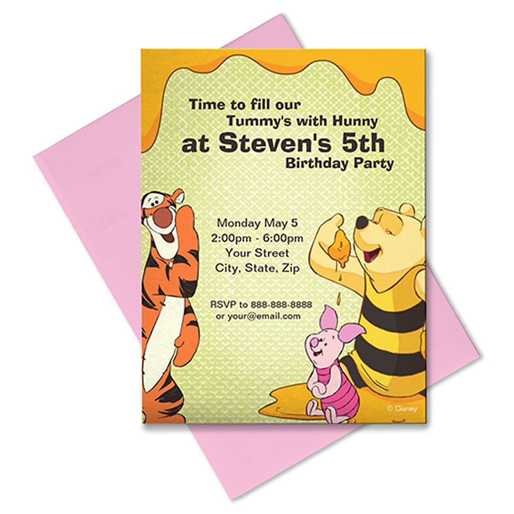 Winnie the Pooh and Pals Invitation – Customizable