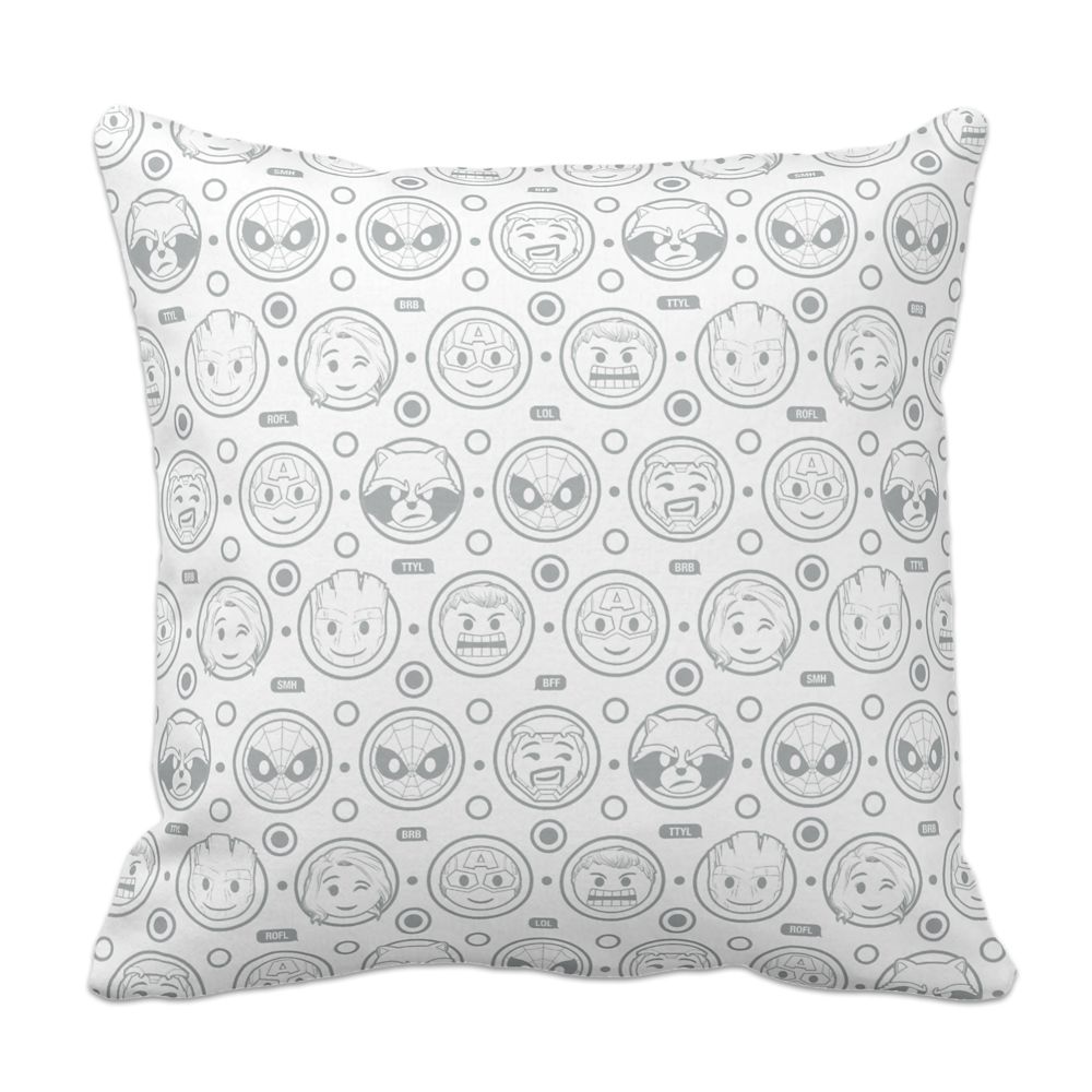 35 Amazing Marvel Gift Ideas featured by top US Disney blogger, Marcie and the Mouse: Marvel Emoji Throw Pillow Customizable Official shopDisney