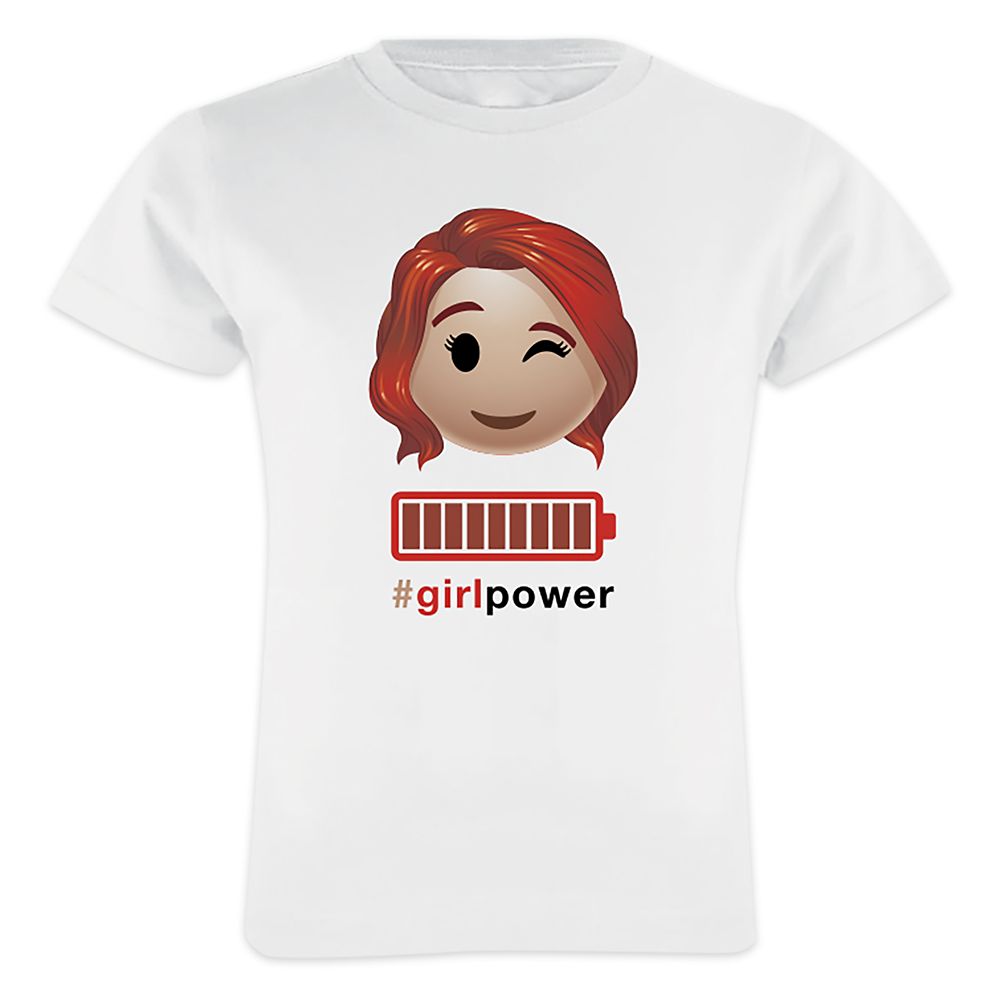 Black Widow Girl Power Emoji Tee for Girls – Customizable