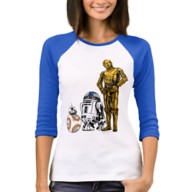 Star Wars: The Last Jedi Droids Raglan T-Shirt for Women – Customizable