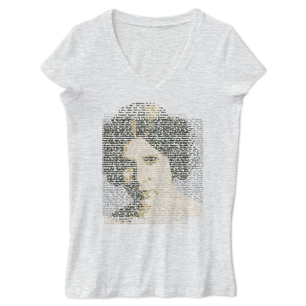Star Princess Leia Unscripted V-Neck T-Shirt for Women  Customizable Official shopDisney