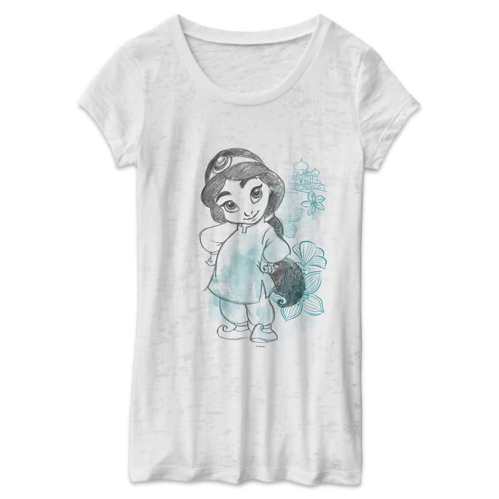 Jasmine Disney Animators Collection Burnout T-Shirt for Women  Customizable