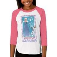 Olaf's Frozen Adventure Raglan T-Shirt for Girls – Customizable