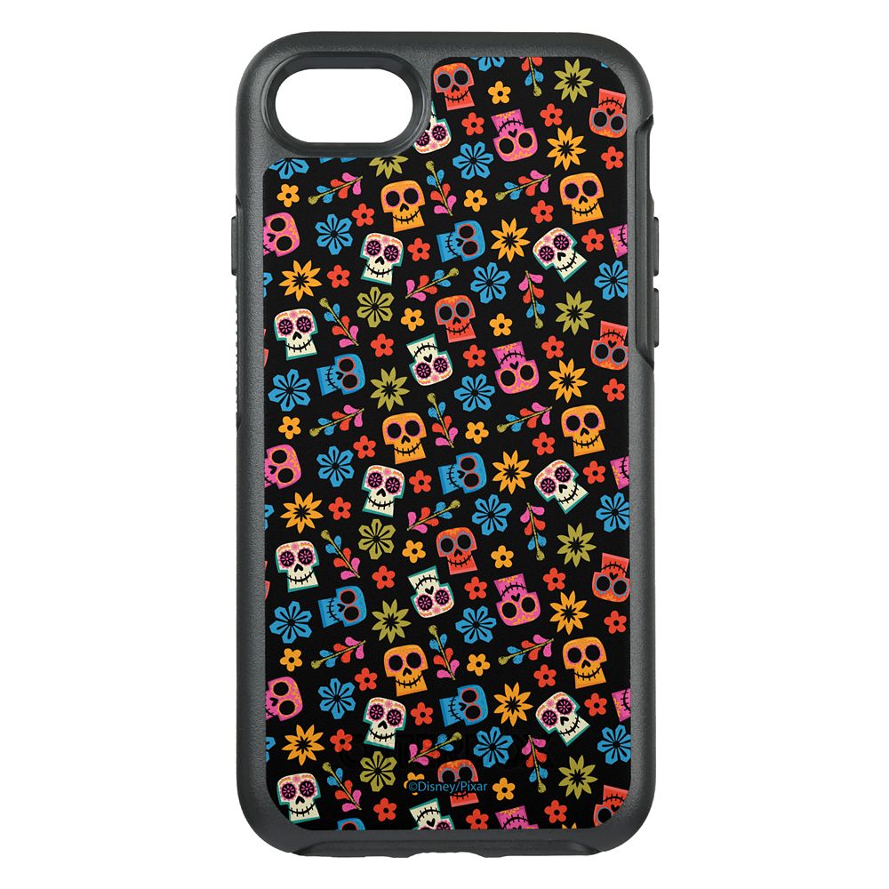 Coco Colorful Skull and Floral Pattern OtterBox Symmetry iPhone 8/7 Case Customizable Official shopDisney