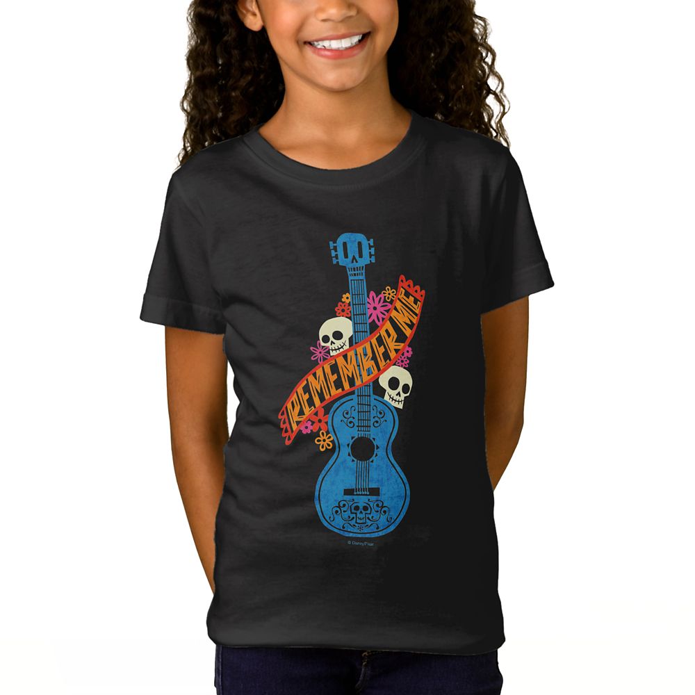 Coco Remember Me Guitar Graphic T-Shirt for Girls &ndash; Customizable