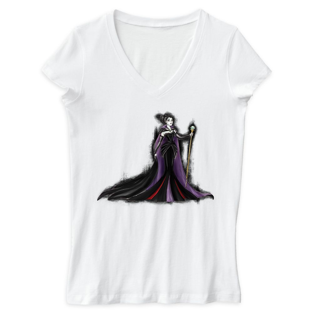 Maleficent V-Neck T-shirt - Art of Disney Villains Designer