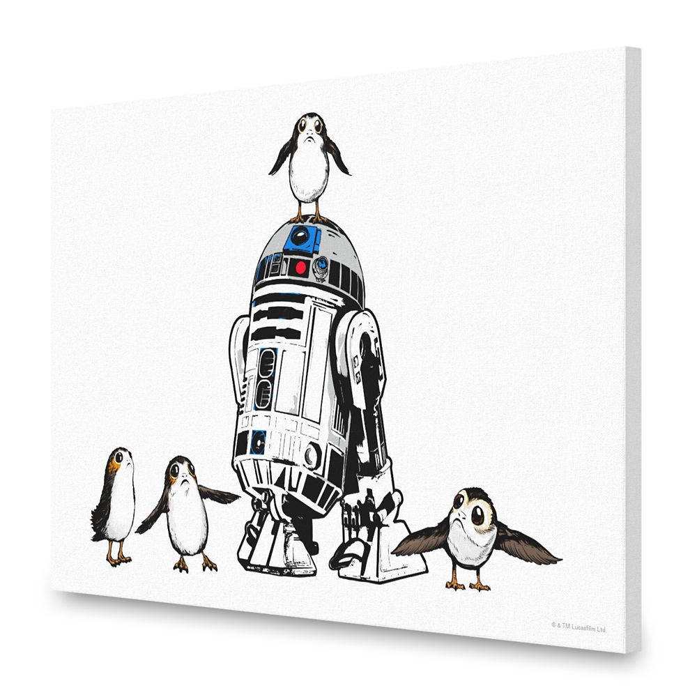 R2-D2 and Porgs Canvas Print  Star Wars: The Last Jedi  Customizable Official shopDisney