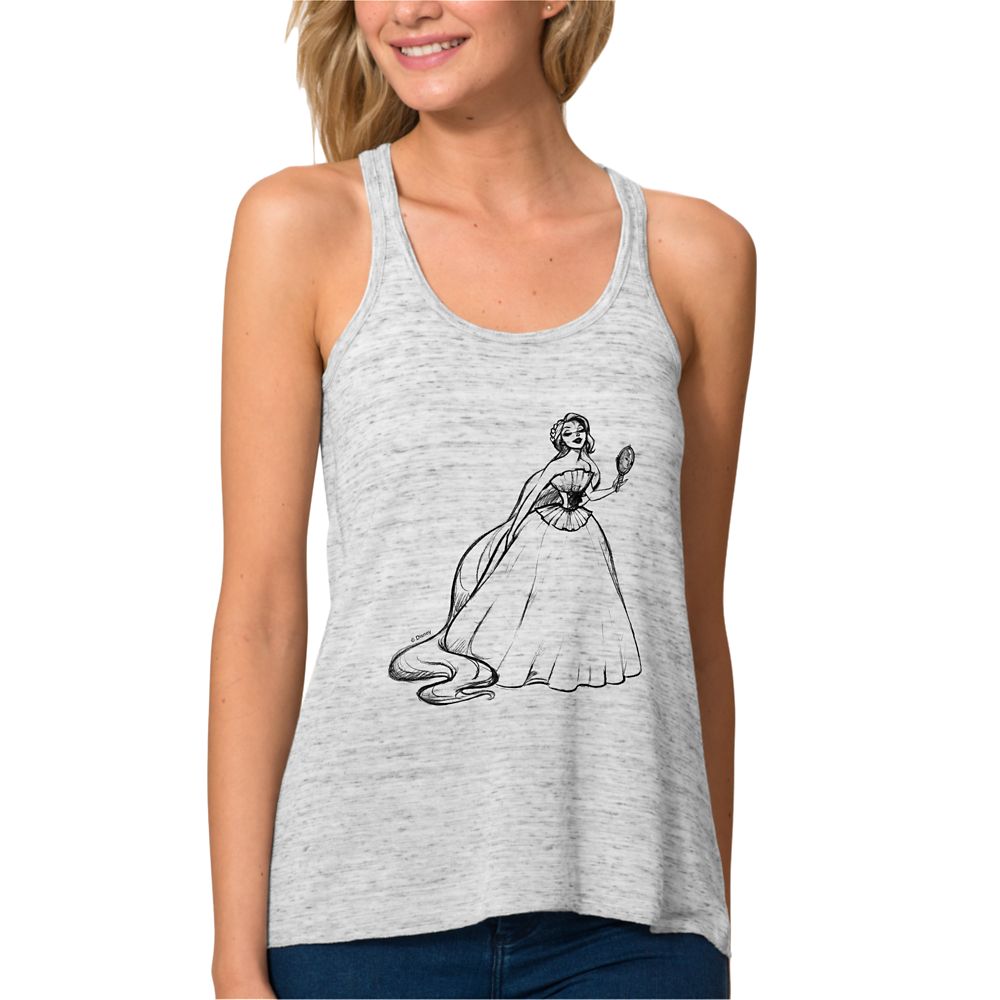 Disney Tangled Rapunzel Womens Tank Top - BLACK