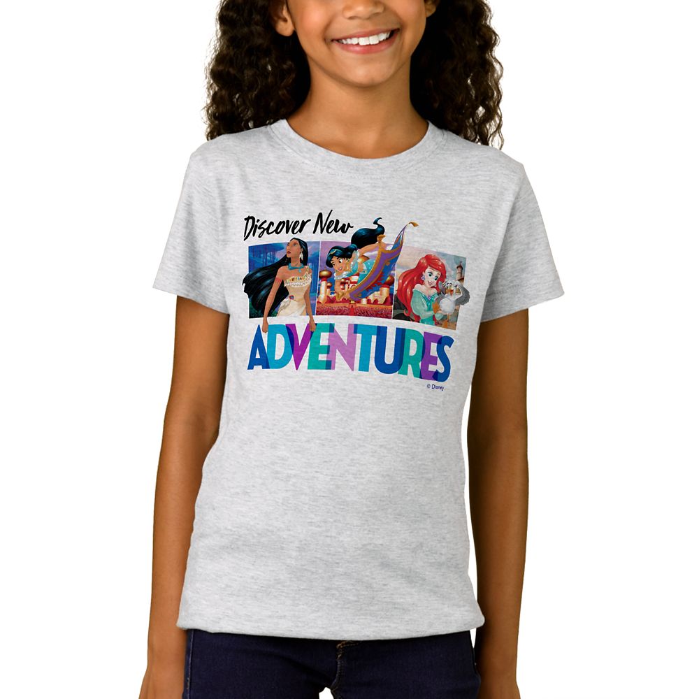 Disney Princess Discover New Adventures T-Shirt for Girls  Customizable