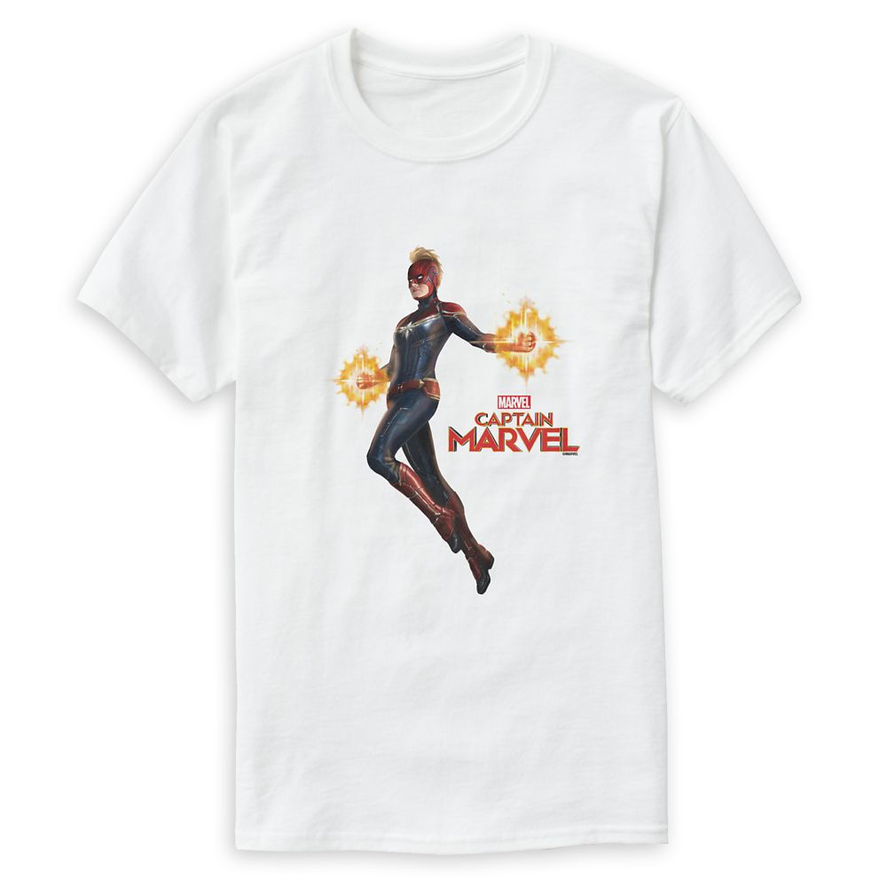 Marvels Captain Marvel Flying with Energy Fists T-Shirt for Men  Customizable Official shopDisney