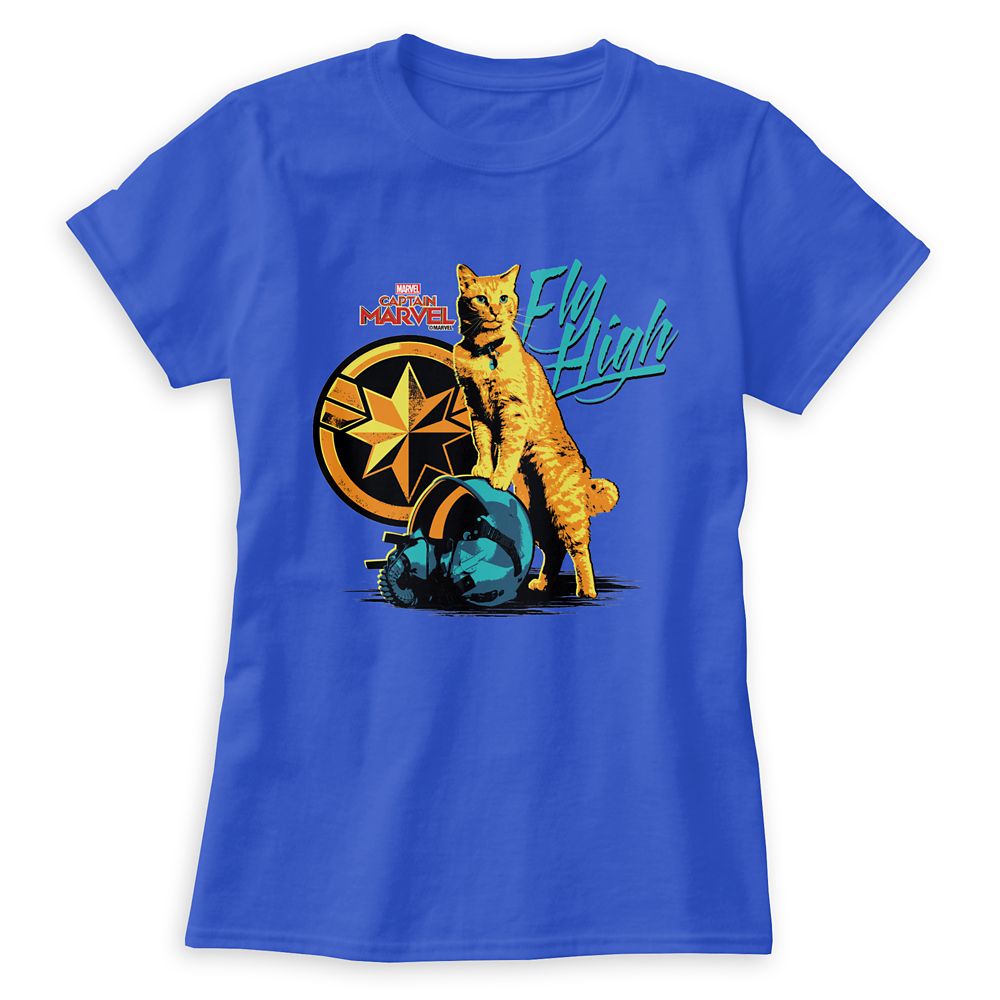 Marvels Captain Marvel Goose on Helmet Fly High T-Shirt for Women  Customizable Official shopDisney