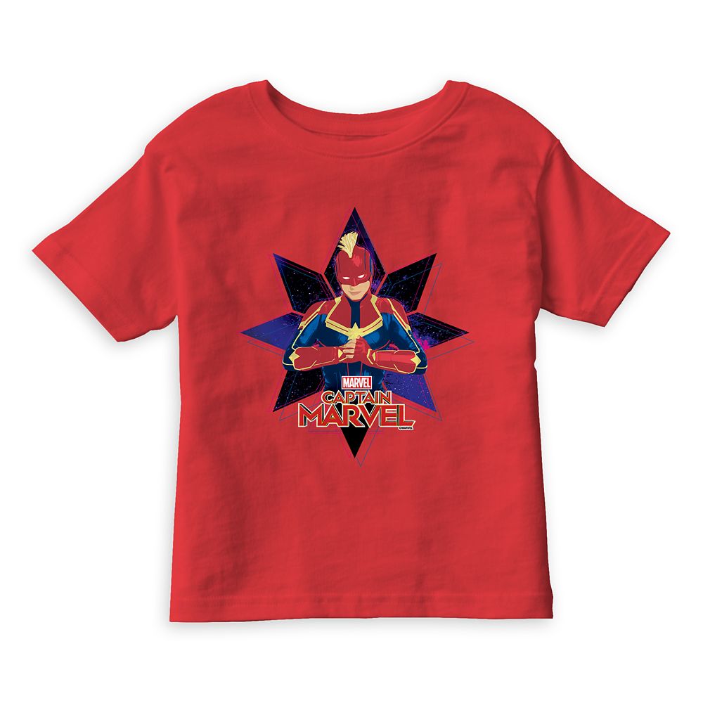 Marvel's Captain Marvel Galactic Star Character Graphic T-Shirt for Boys