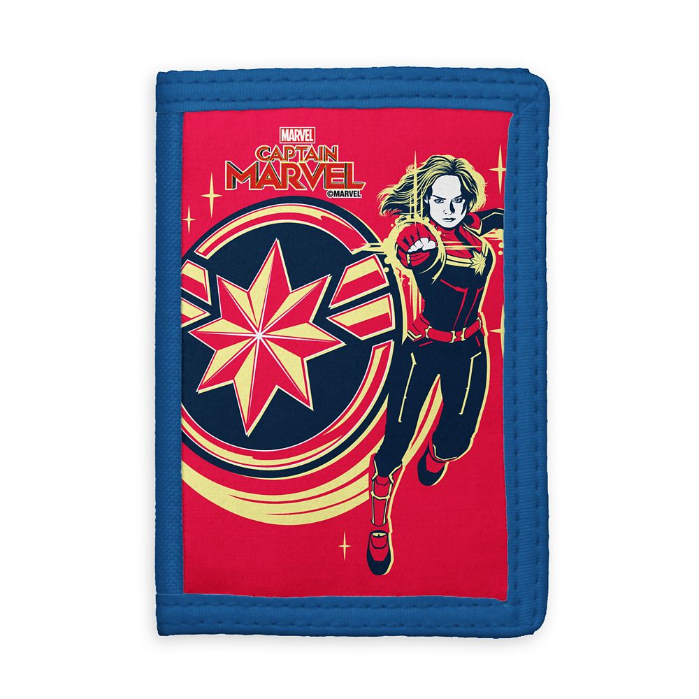 Marvels Captain Marvel Photon Fists Trifold Wallet  Customizable Official shopDisney