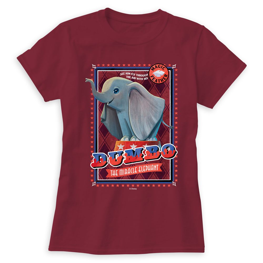 Dumbo The Miracle Elephant Circus Art T-Shirt for Women  Live Action Film  Customized Official shopDisney