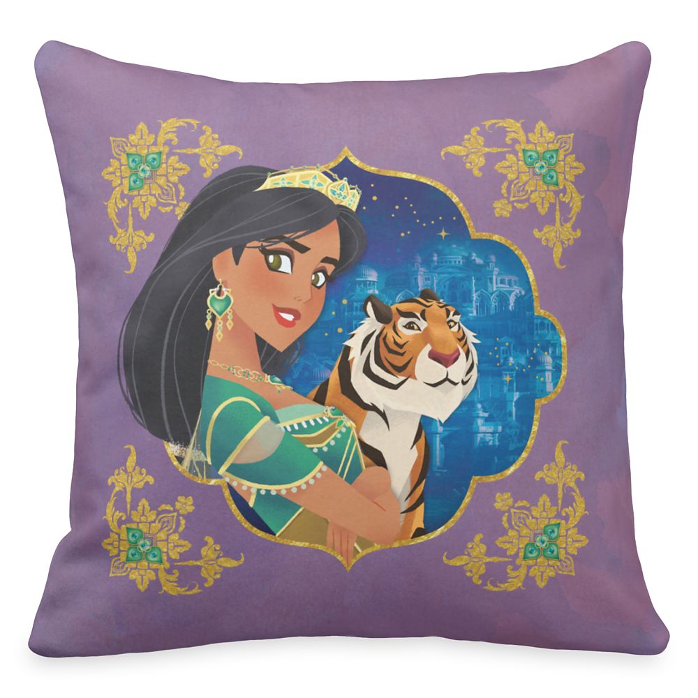 Jasmine and Raja Jewelled Throw Pillow – Aladdin – Live Action Film – Customized