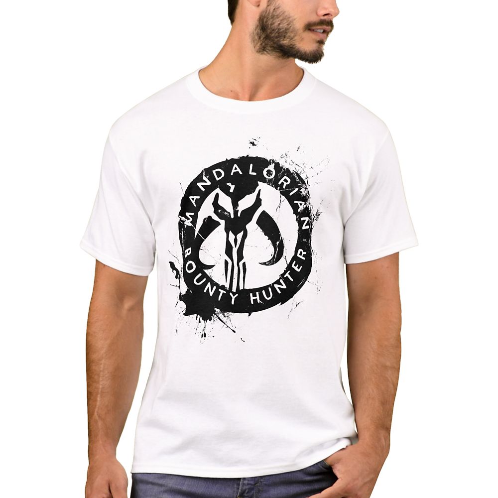 Mandalorian Bounty Hunter Inked Icon T-Shirt for Men  Star Wars  Customizable Official shopDisney