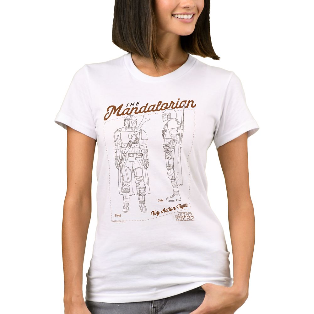 The Mandalorian Action Figure Diagram T-Shirt for Women  Star Wars  Customizable Official shopDisney