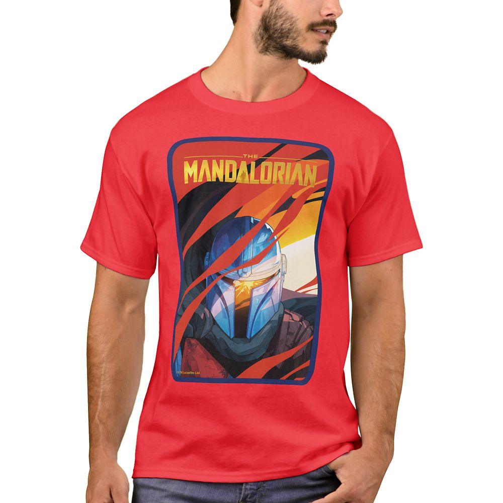 The Mandalorian Through Red Flames T-Shirt for Men  Customizable Official shopDisney