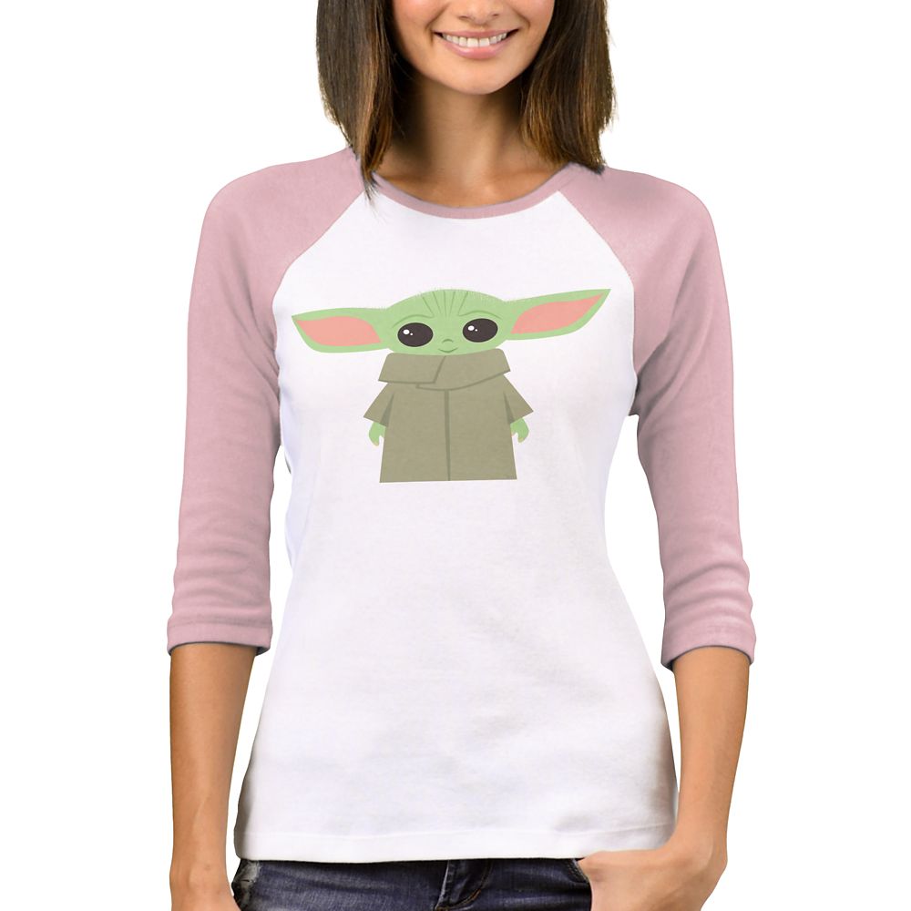 The Child  Star Wars: The Mandalorian Smiling Pastel Artwork Raglan T-Shirt for Women  Customized Official shopDisney