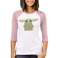 The Child – Star Wars: The Mandalorian Smiling Pastel Artwork Raglan T-Shirt for Women – Customized