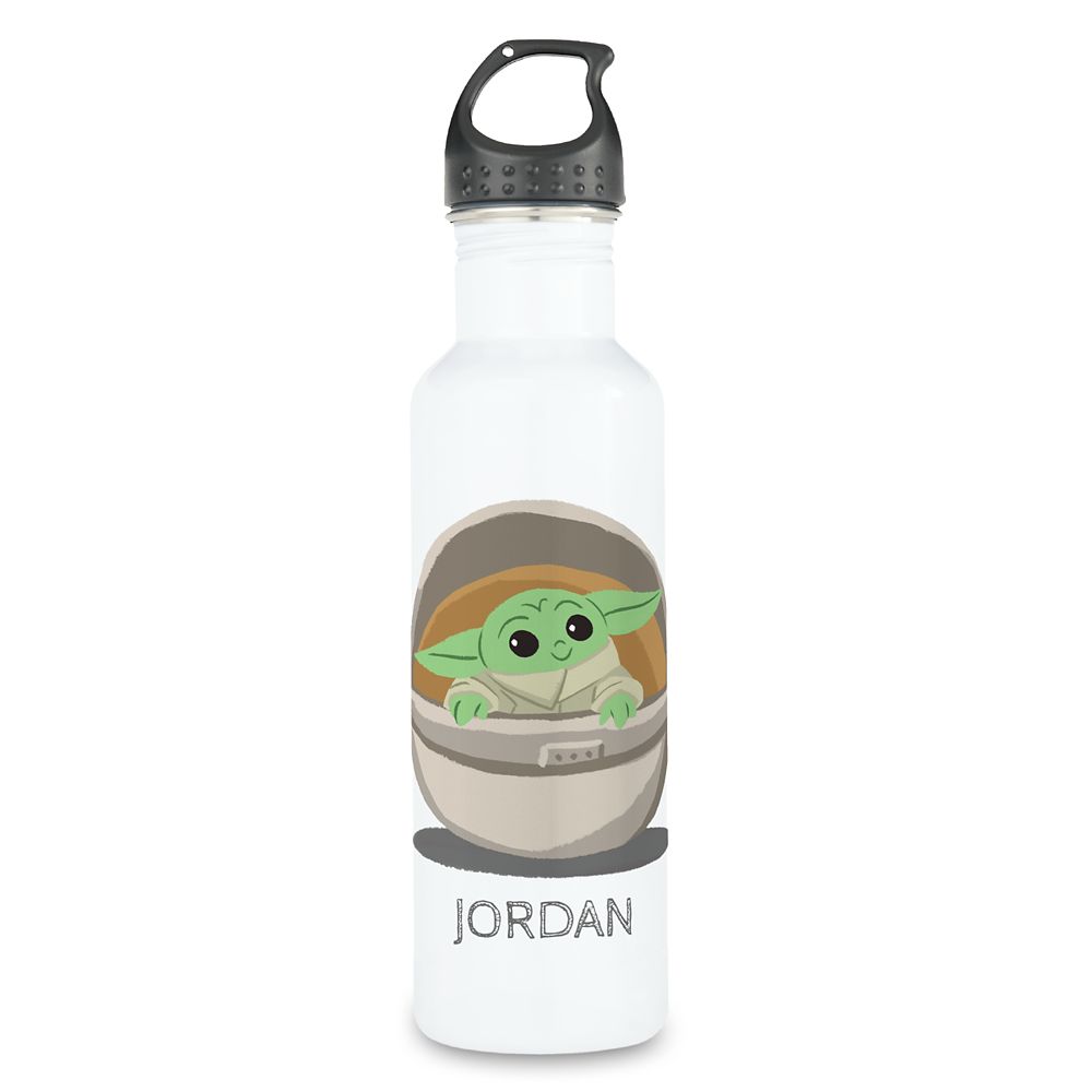 The Child: Cartoon Drawing Stainless Steel Water Bottle &ndash; Star Wars: The Mandalorian &ndash; Customized