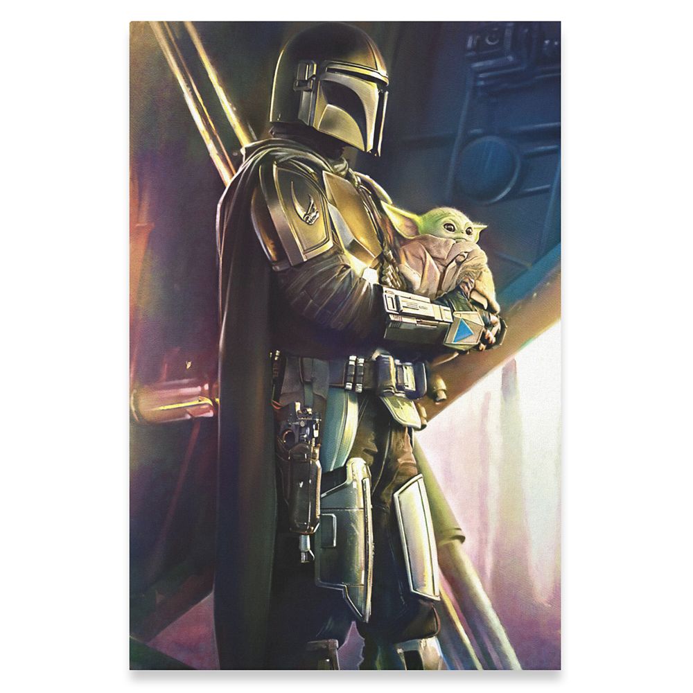 The Mandalorian Carrying The Child Canvas Print  Star Wars: The Mandalorian  Customized Official shopDisney