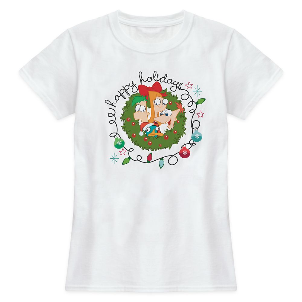 Phineas and Ferb Happy Holidays T-Shirt for Kids – Customized