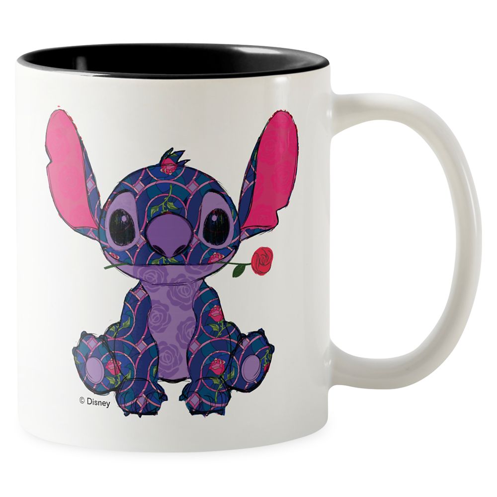 Stitch Crashes Disney Two-Tone Coffee Mug  Beauty and the Beast  Customized