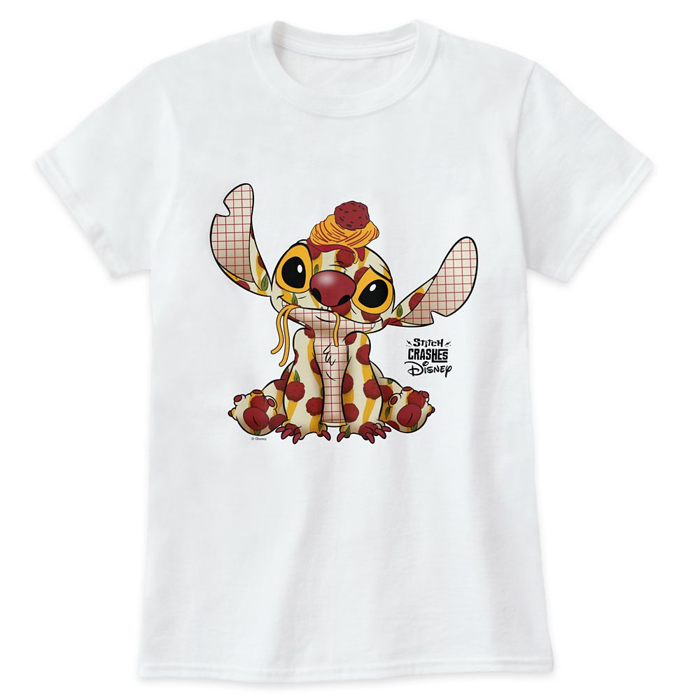 Stitch Crashes Disney T-Shirt for Adults – Lady and the Tramp ...