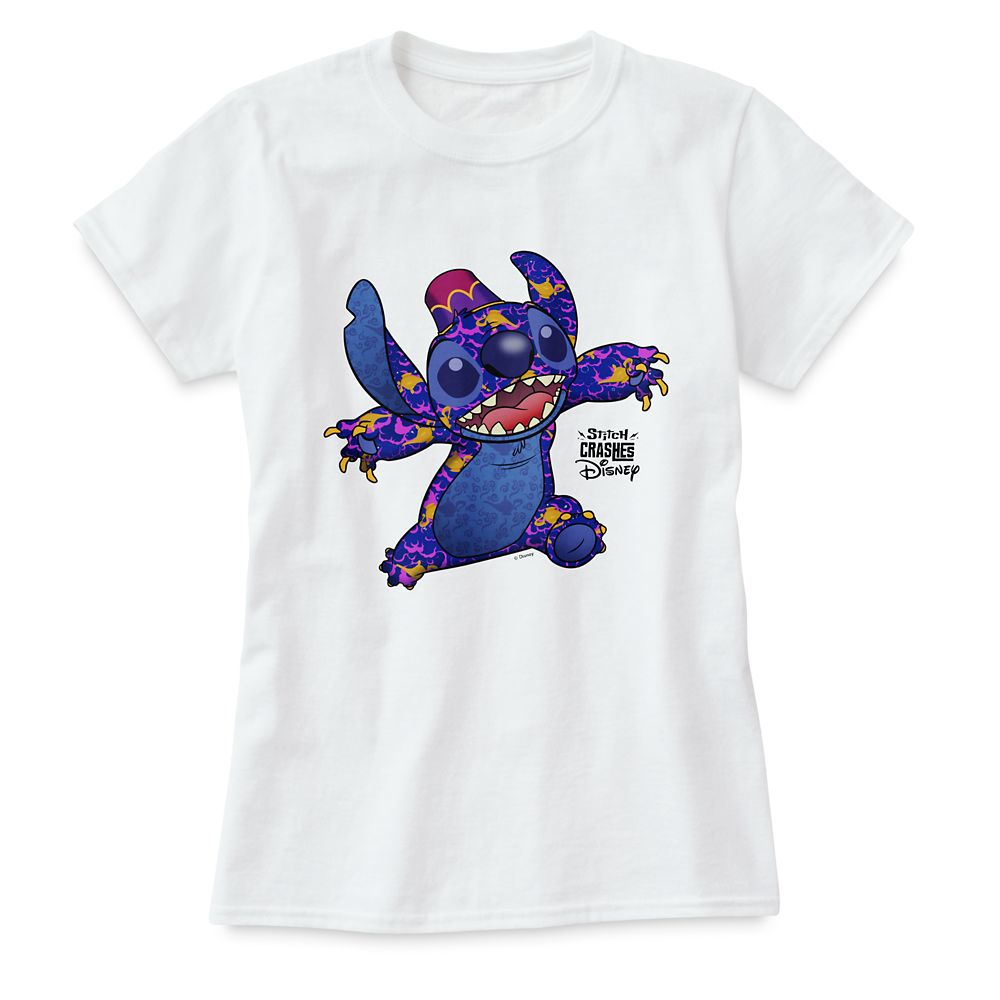 Stitch Crashes Disney T-Shirt for Adults  Aladdin  Customized