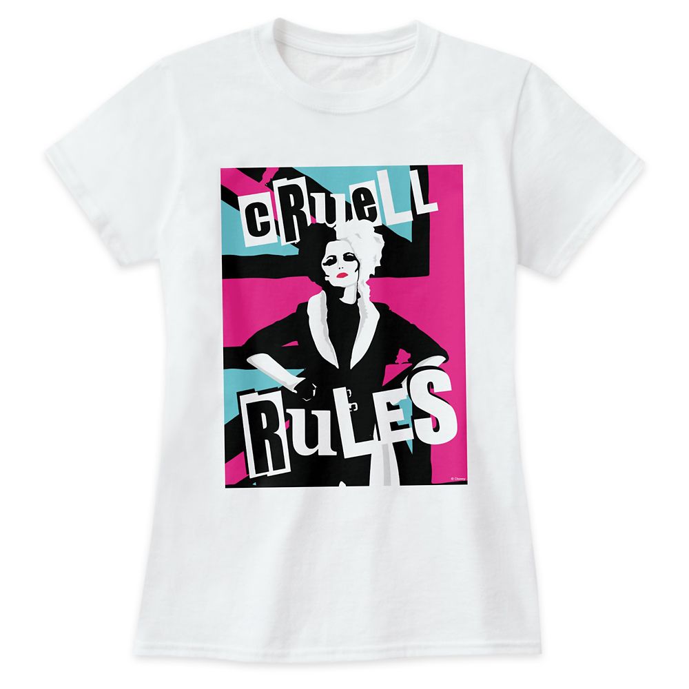 Cruella Cruell Rules T-Shirt for Women  Customized Official shopDisney