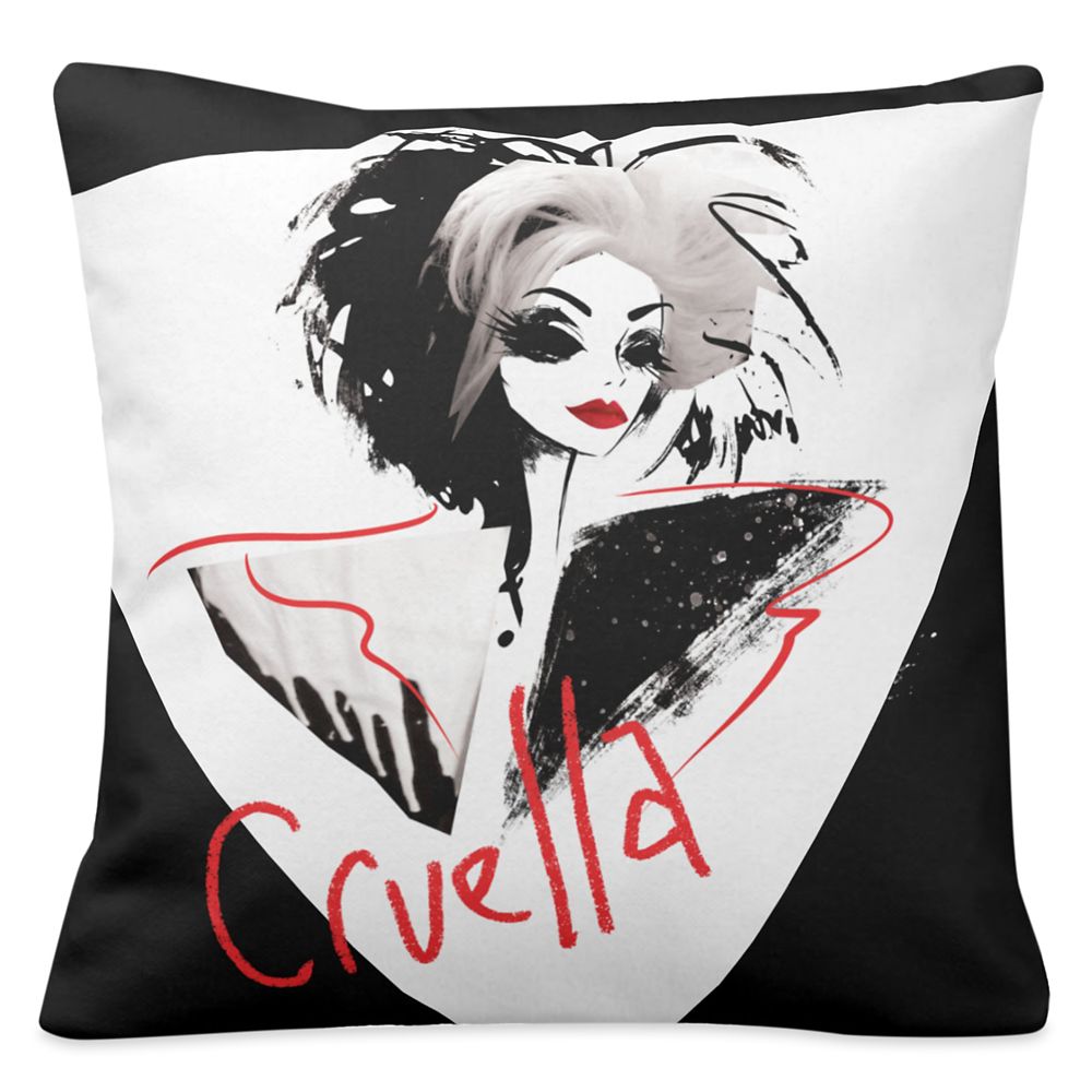Cruella Fashion Illustration Throw Pillow – Customized