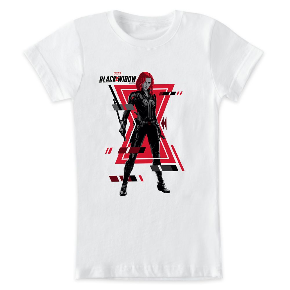 Black Widow Glitched Character Portrait T-Shirt for Kids – Customized