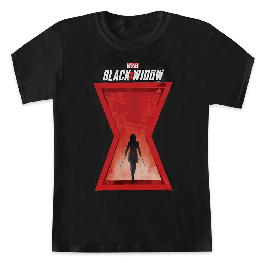 Black Widow Silhouette in Hourglass T-Shirt for Kids – Customized