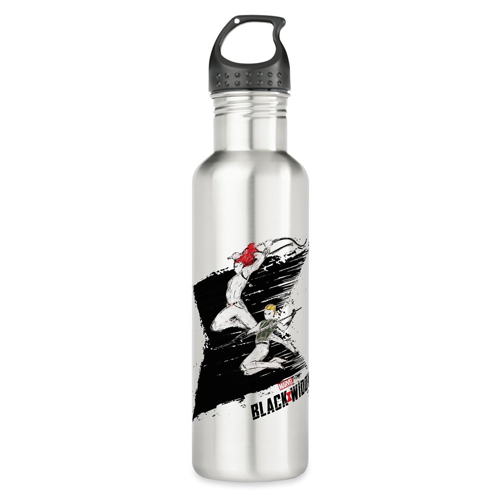 Black Widow and Yelena Painted Illustration Stainless Steel Water Bottle – Customized