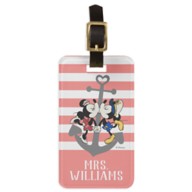 Mickey and Minnie Mouse Pink Luggage Tag – Customizable – Disney Cruise Line