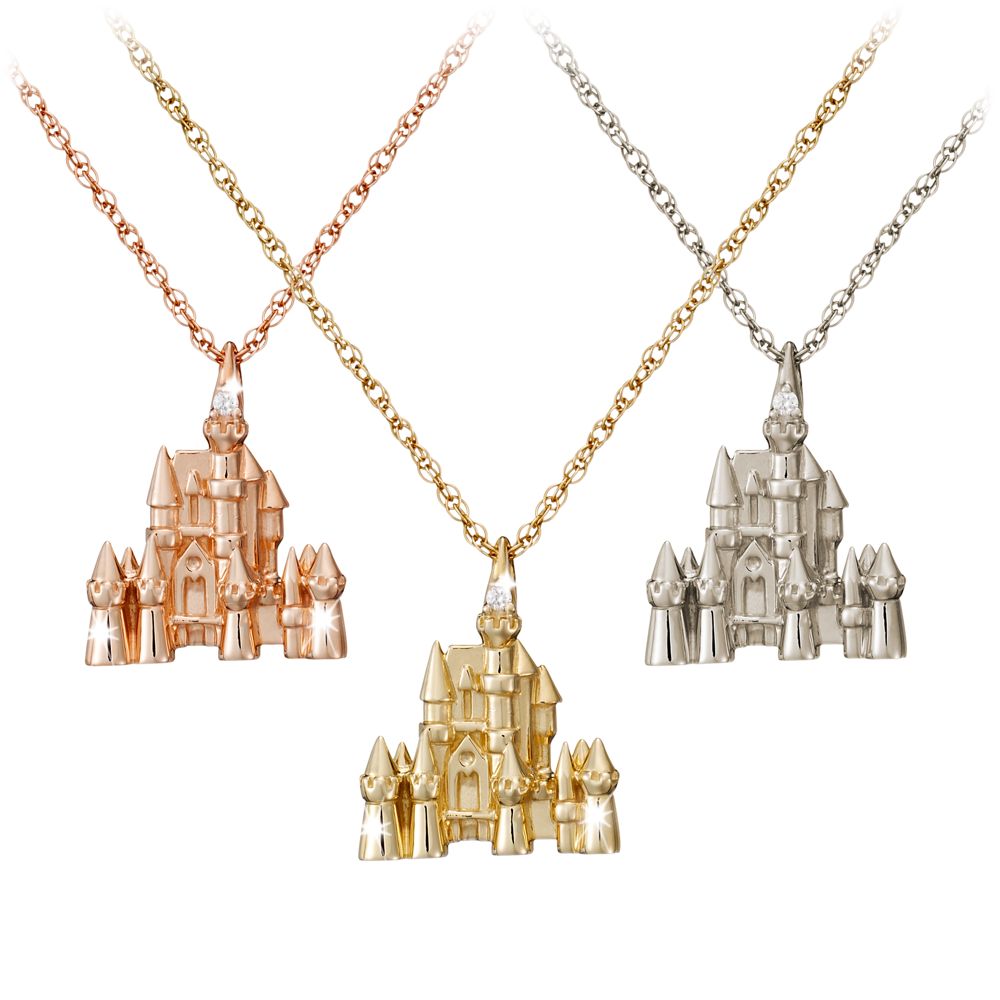 Disney Castle Necklace  18 Karat Gold and Diamond