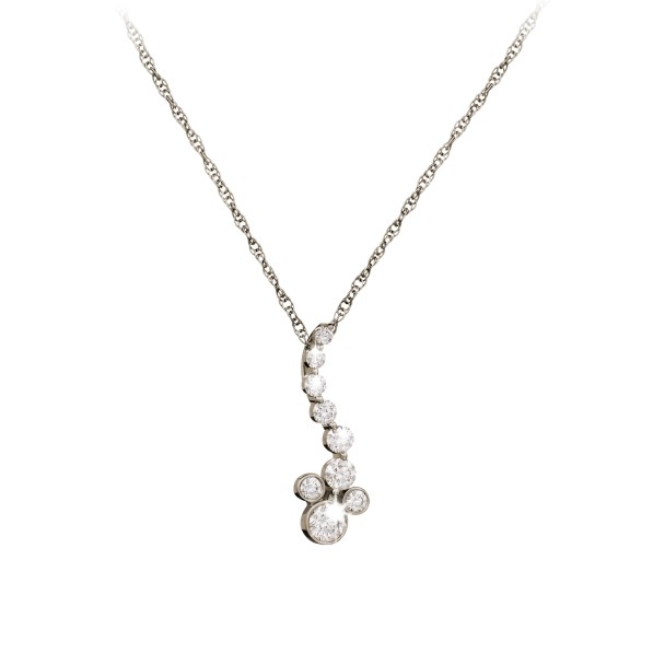 Diamond Mickey Mouse Pendant Necklace – 18K