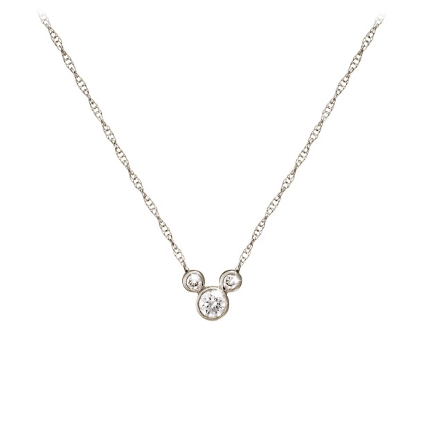 Diamond Icon Mickey Mouse Necklace – 14K – Small