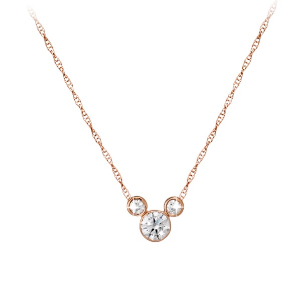 Diamond Mickey Mouse Necklace – Medium – 18K