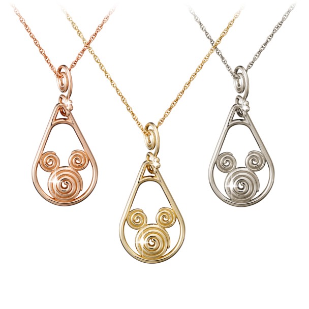 Mickey Mouse Gold Coiled Necklace – 18K