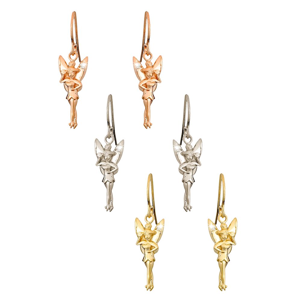 Tinker Bell Diamond Earrings  14K Official shopDisney