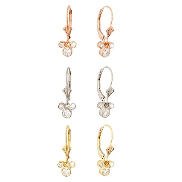 Mickey Mouse Fleur-de-Lis Earrings – Gold