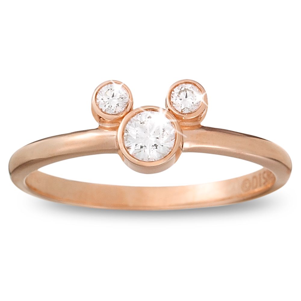 Mickey mouse store rose gold ring