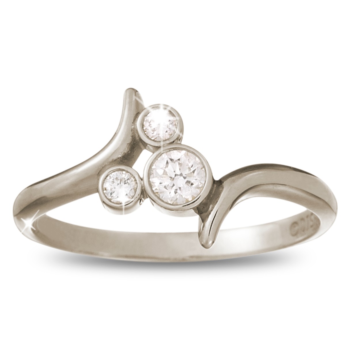 Diamond Mickey Mouse Bypass Ring – 14K White Gold